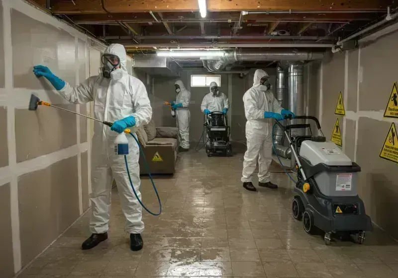 Basement Moisture Removal and Structural Drying process in Snowmass Village, CO